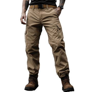 Men's Outdoor Comfortable Waterproof Ripstop Solid Color Training Pants